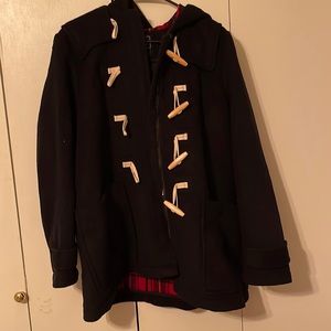 GAP. Contrast wool toggle coat. XL